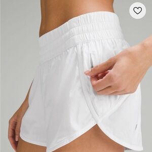 White Lululemon Tracker Short